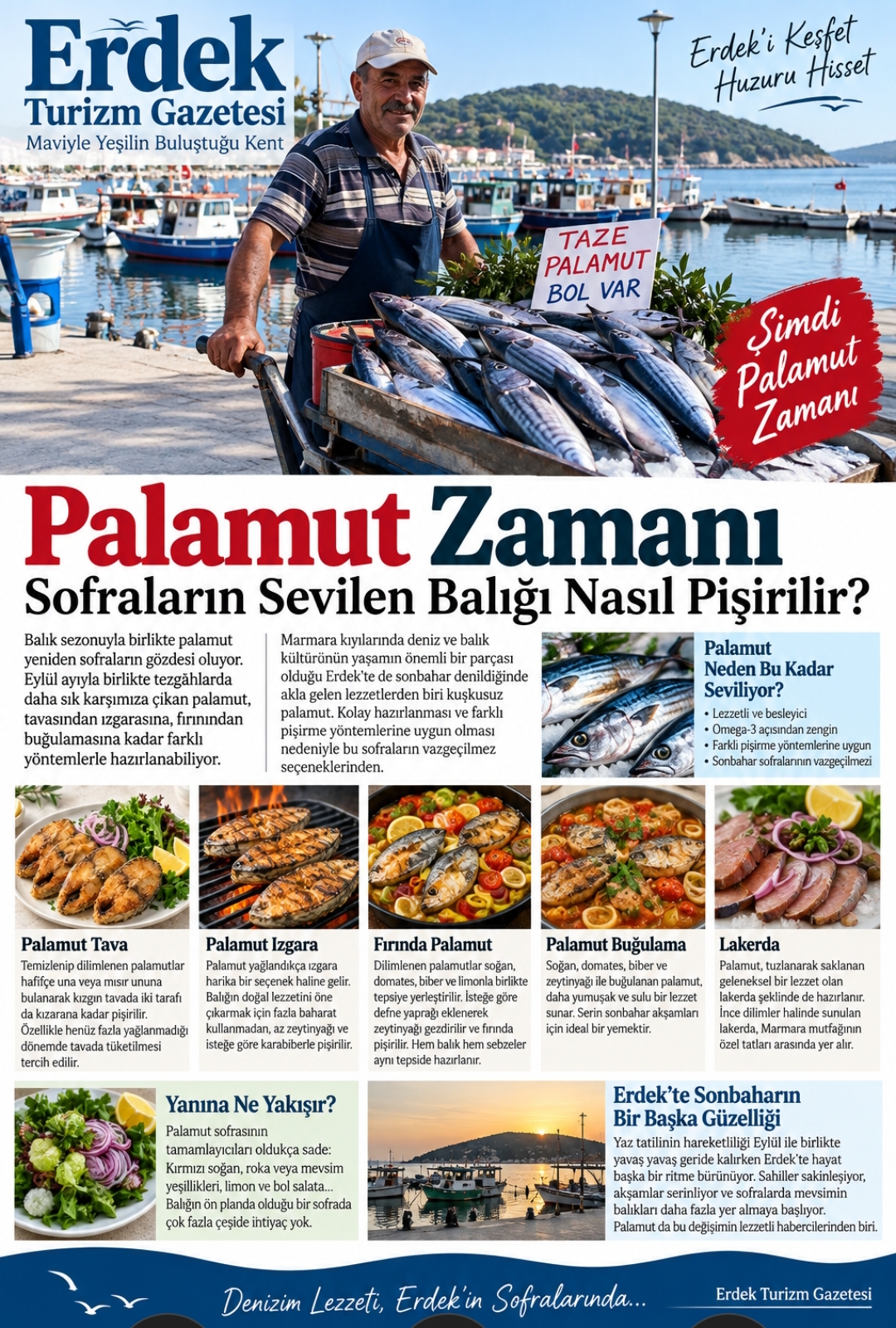 Palamut Zamanı: Sofraların Sevilen Balığı Nasıl Pişirilir?